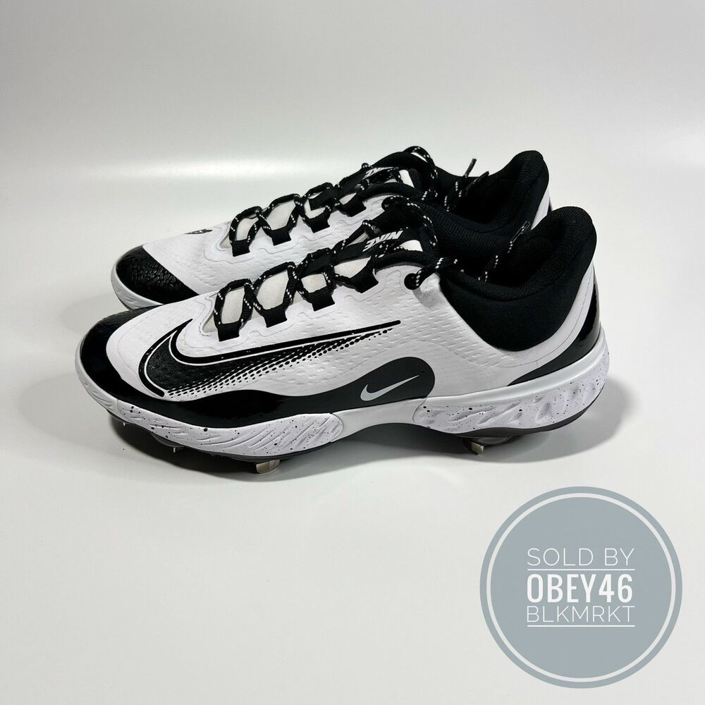 Nike Alpha Huarache Elite 4 Low  Baseball Cleats White FD2745-110 Size 13